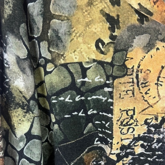 Simply Arts by Dolcezza Graphic Artistic Long Sleeve Tunic Blouse Size XXL - Picture 9 of 14